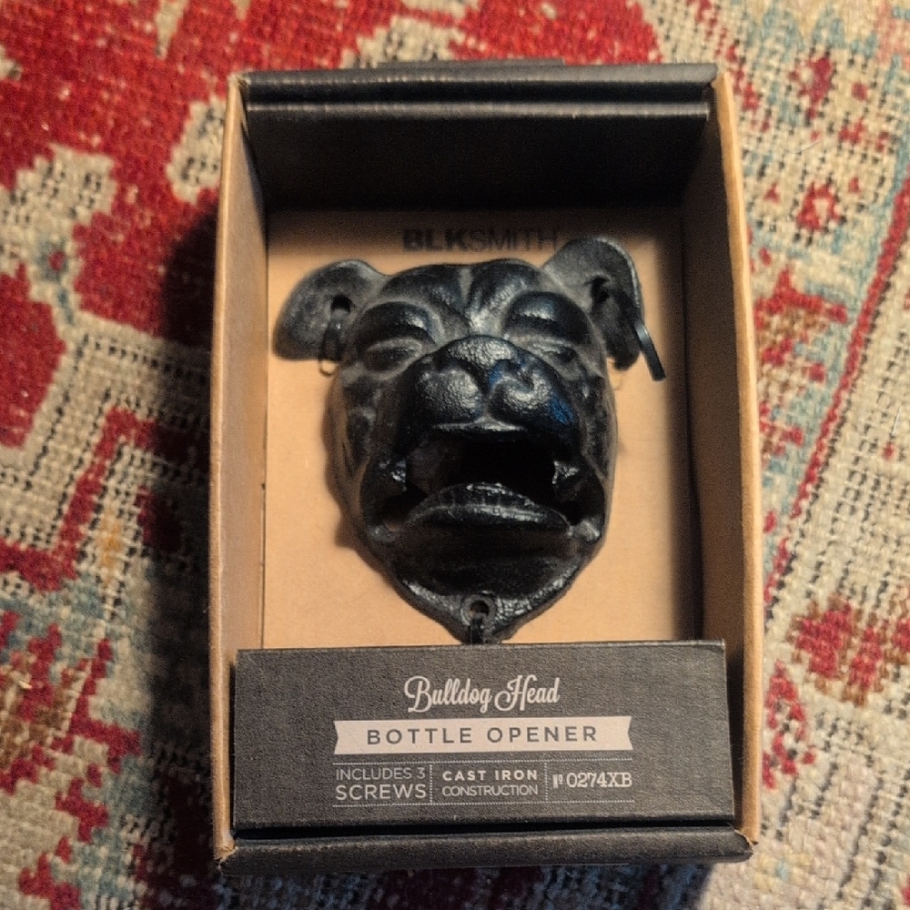 NWTO Bulldog Head Cast Iron Bottle Opener